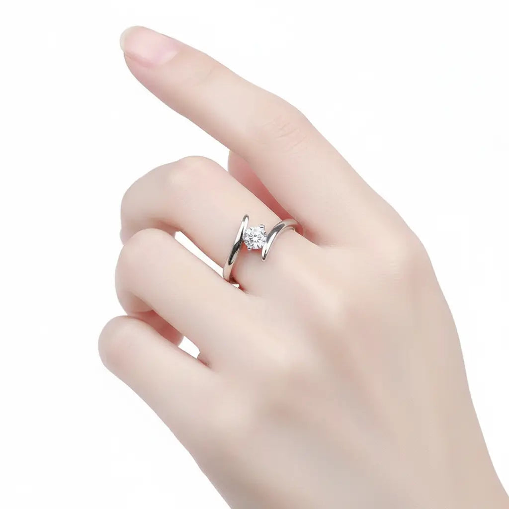 Elegant S925 Silver Wedding Ring