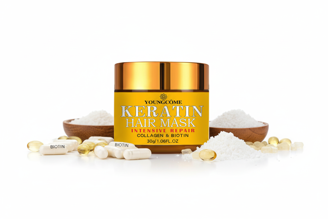 LuxeRevive™  4-in-1 Biotin & Keratin Total Recovery Mask