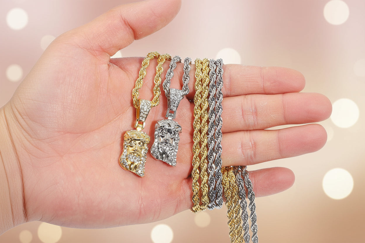 Crown of Luxury" studded necklace