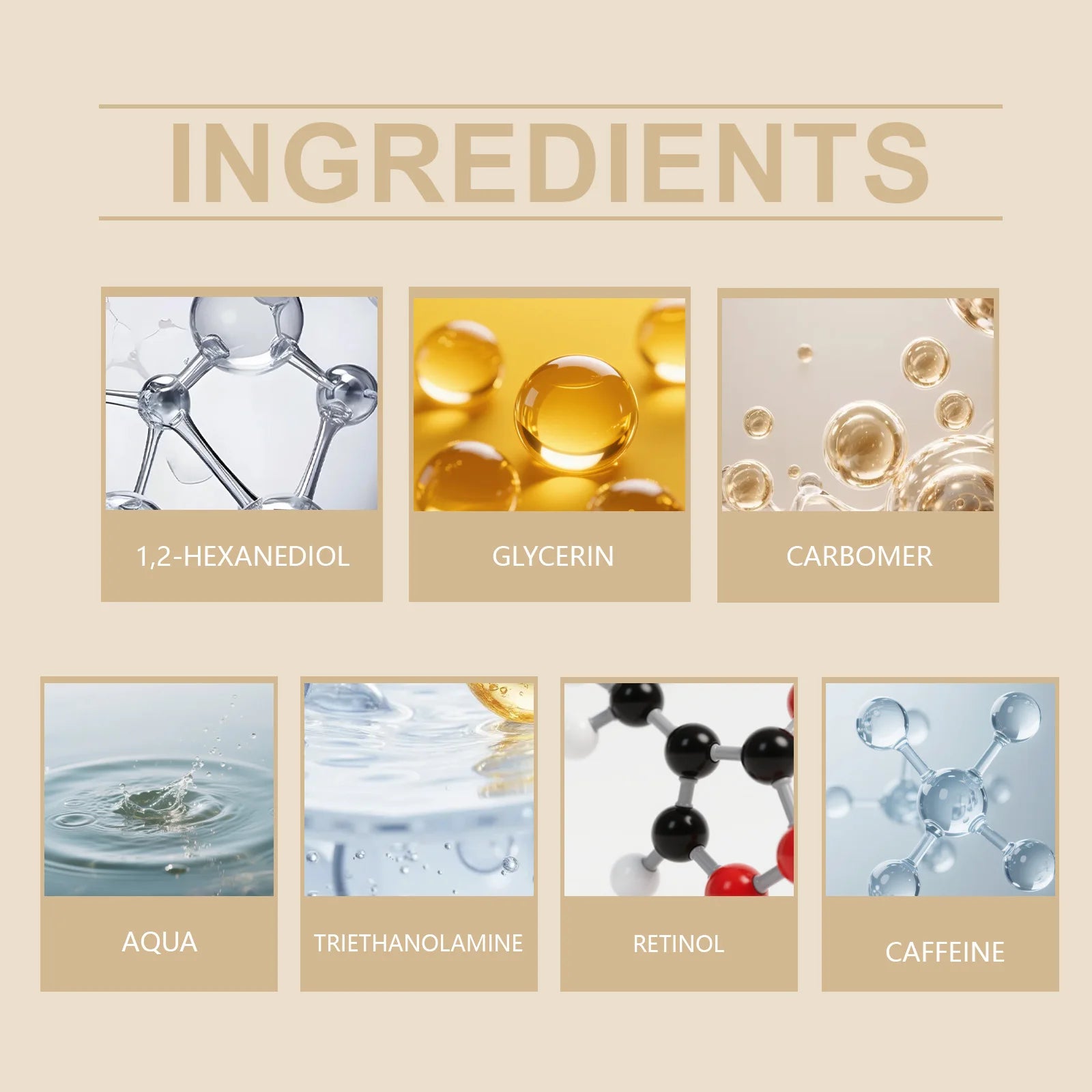 Eye cream with nourishing ingredients for dark circles