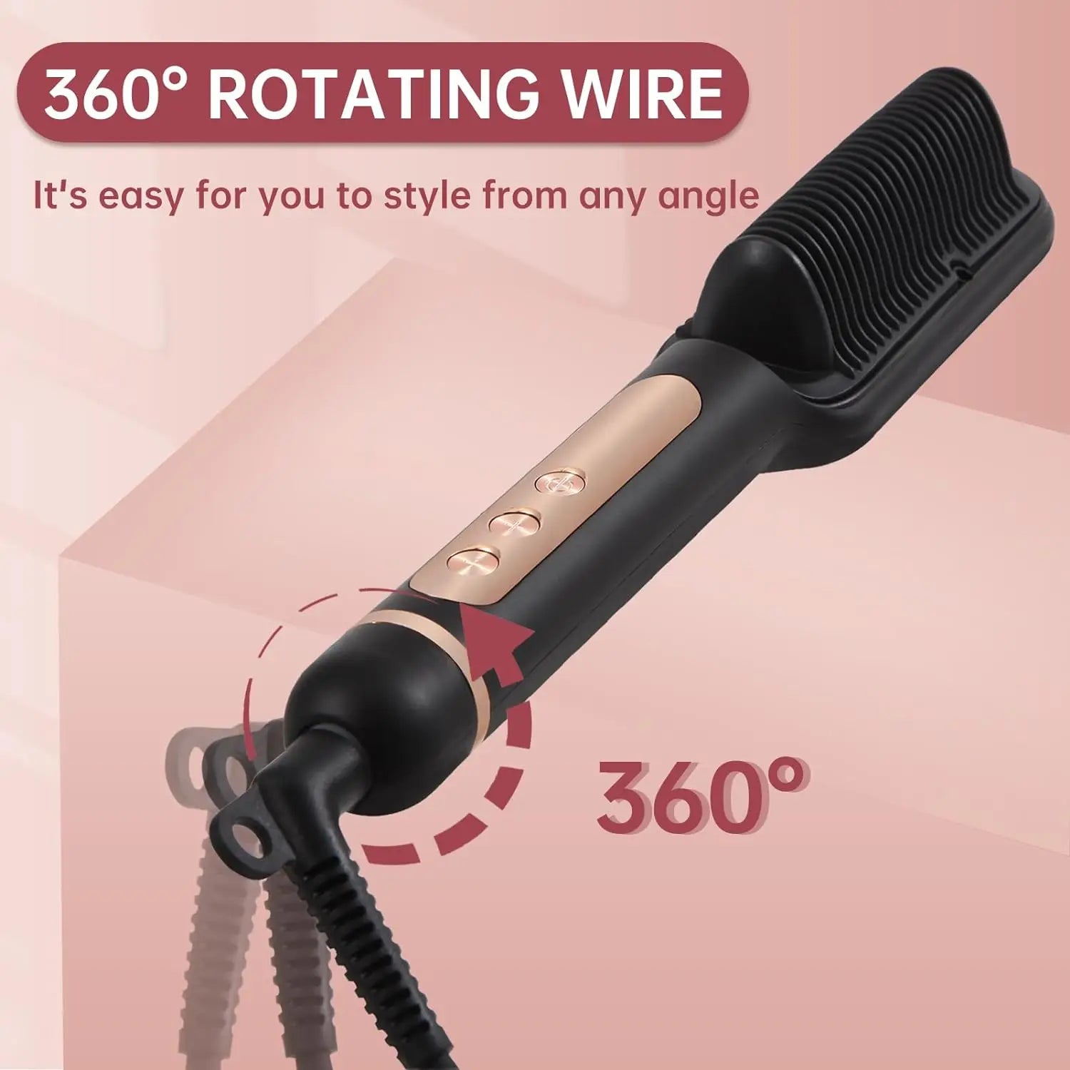 Fast Heating Ionic Hair Straightener Brush