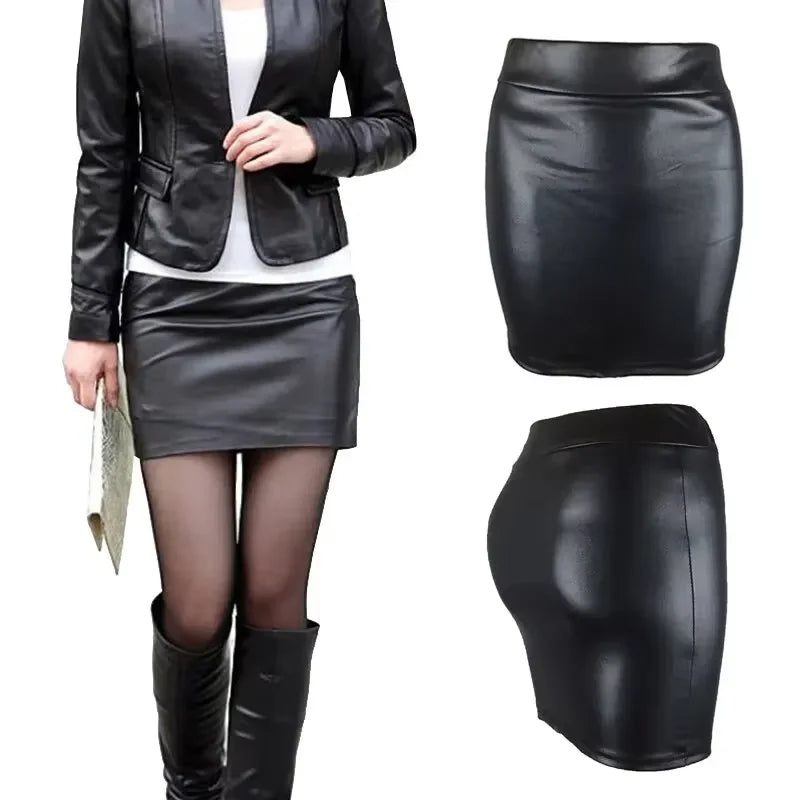"ElegantCurve™ High-Waist Bodycon Mini Skirt – Chic Vintage Style for Office & Party"