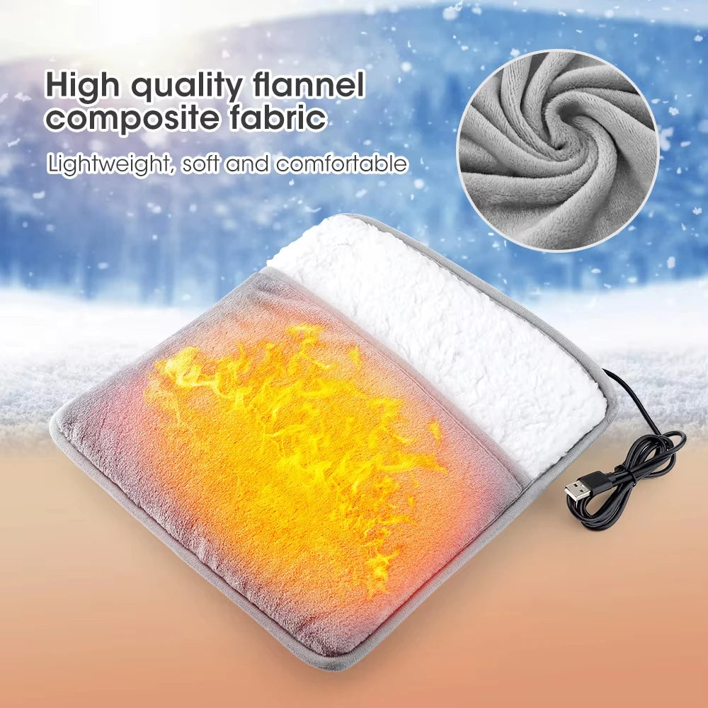Cozy Winter USB Electric Foot Warmer – Soft Plush Heating Pad for Warm, Relaxed & Comfortable Feet