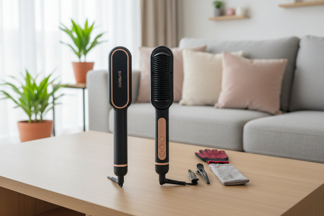 Fast Heating Ionic Hair Straightener Brush