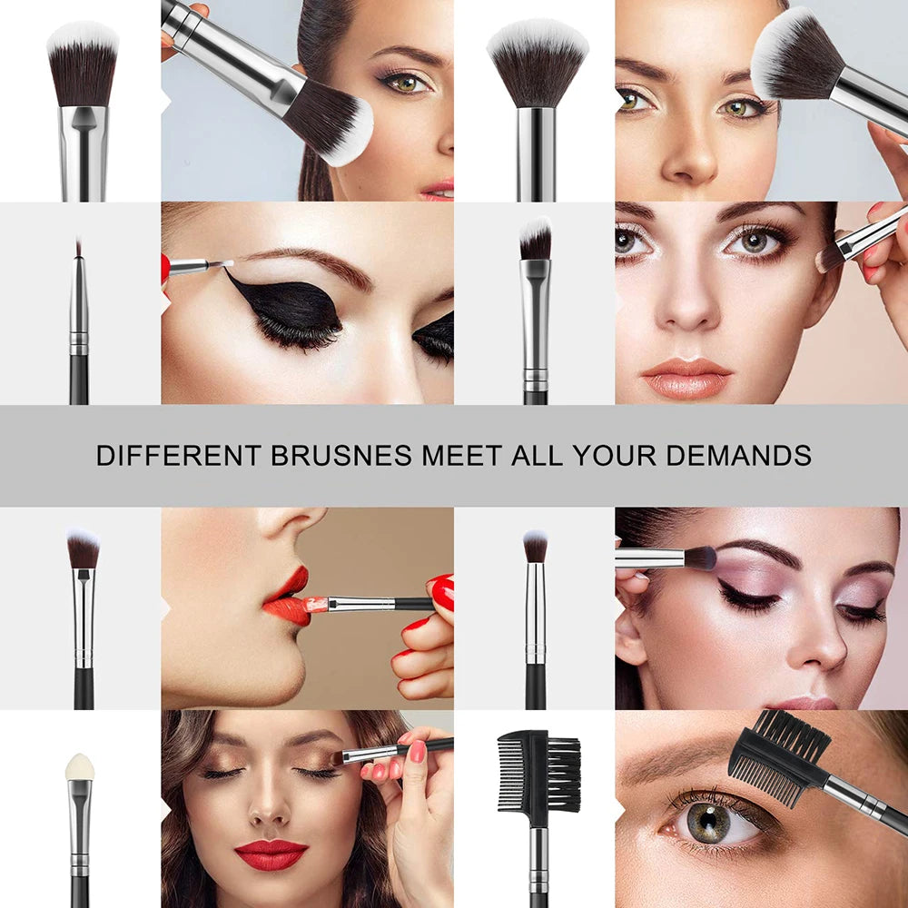 Makeup brush tools set perfect for beginners and professionals