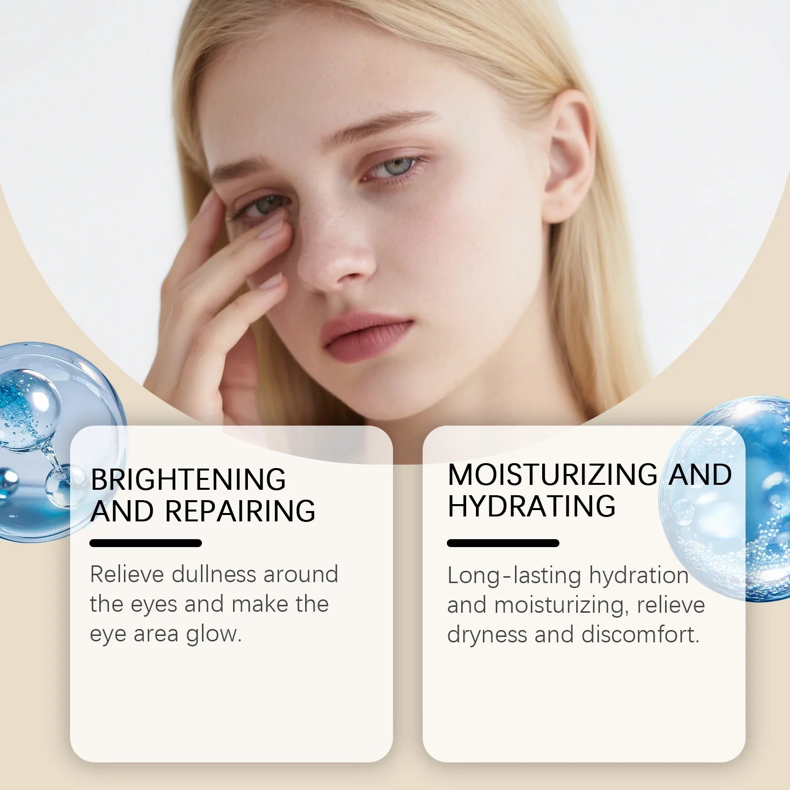 Eye cream showing visible results for dark circles