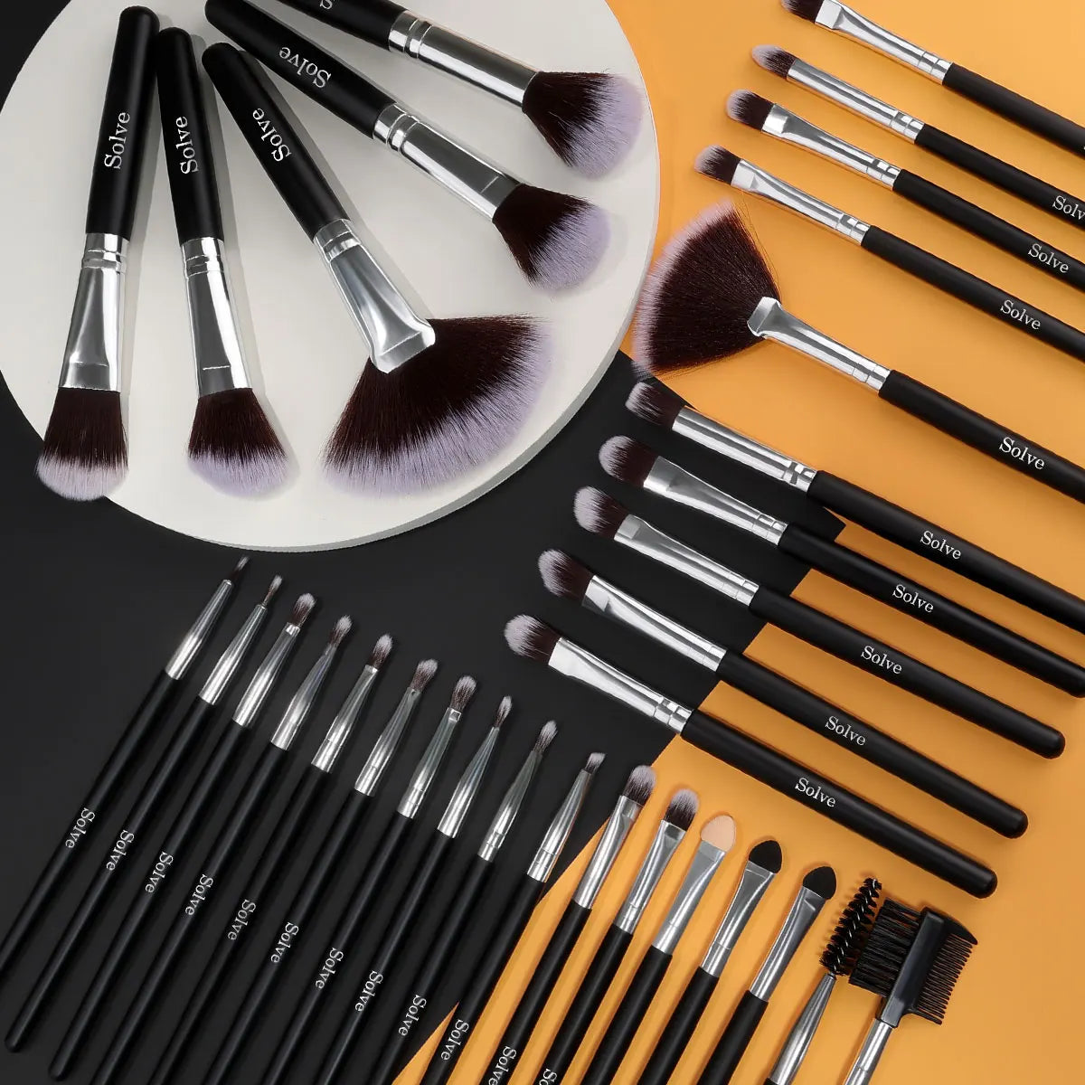 Professional 7-piece makeup brush set with case