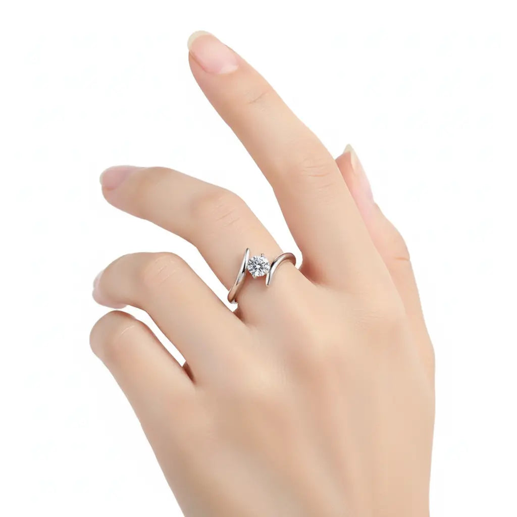 Elegant S925 Silver Wedding Ring